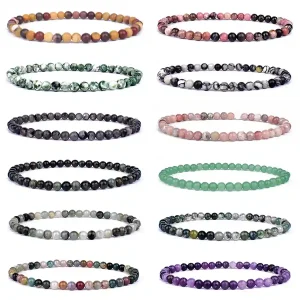 4mm 6mm mini energy charm bracelet natural stone beads yoga healing bracelet jewelry for women men best friend gift dropshipping
